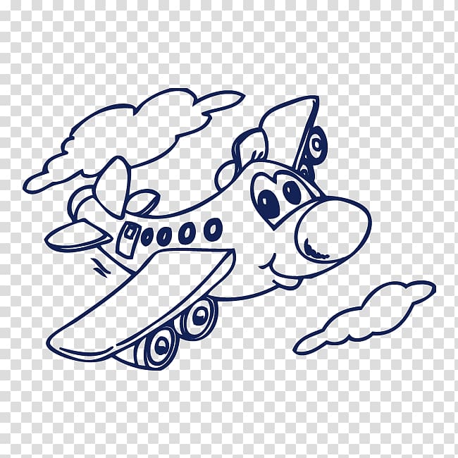 طائرة رسم كتاب تلوين كاريكاتير طائرة Png