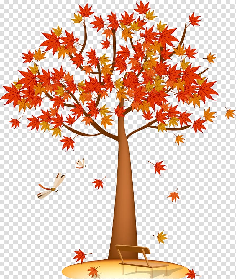 رسم اوراق شجرة الخريف Shajara