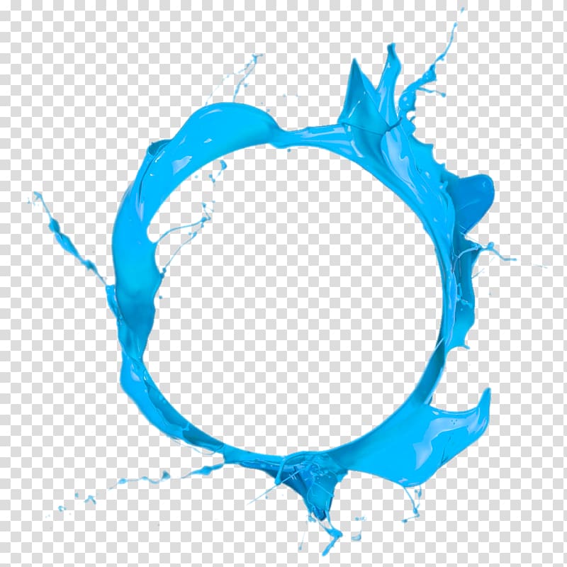 دائرة الطلاء الأزرق ، الطلاء دائرة الأزرق ، السائل الأزرق جولة PNG