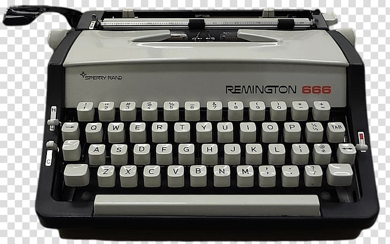 أبيض وأسود Remington 666 آلة كاتبة ، آلة كاتبة Remington PNG