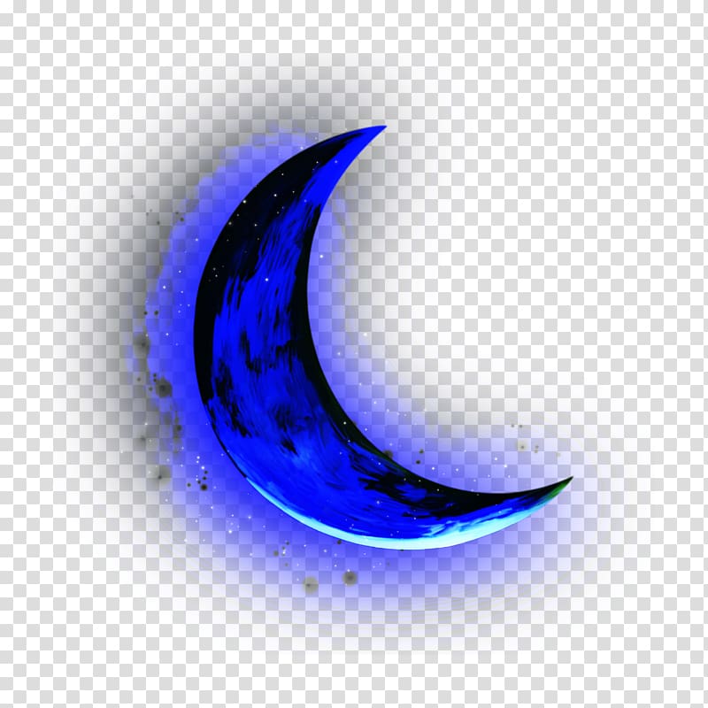 Full Moon Crescent PicsArt Studio القمر الأزرق ، وألوان القمر بارد PNG