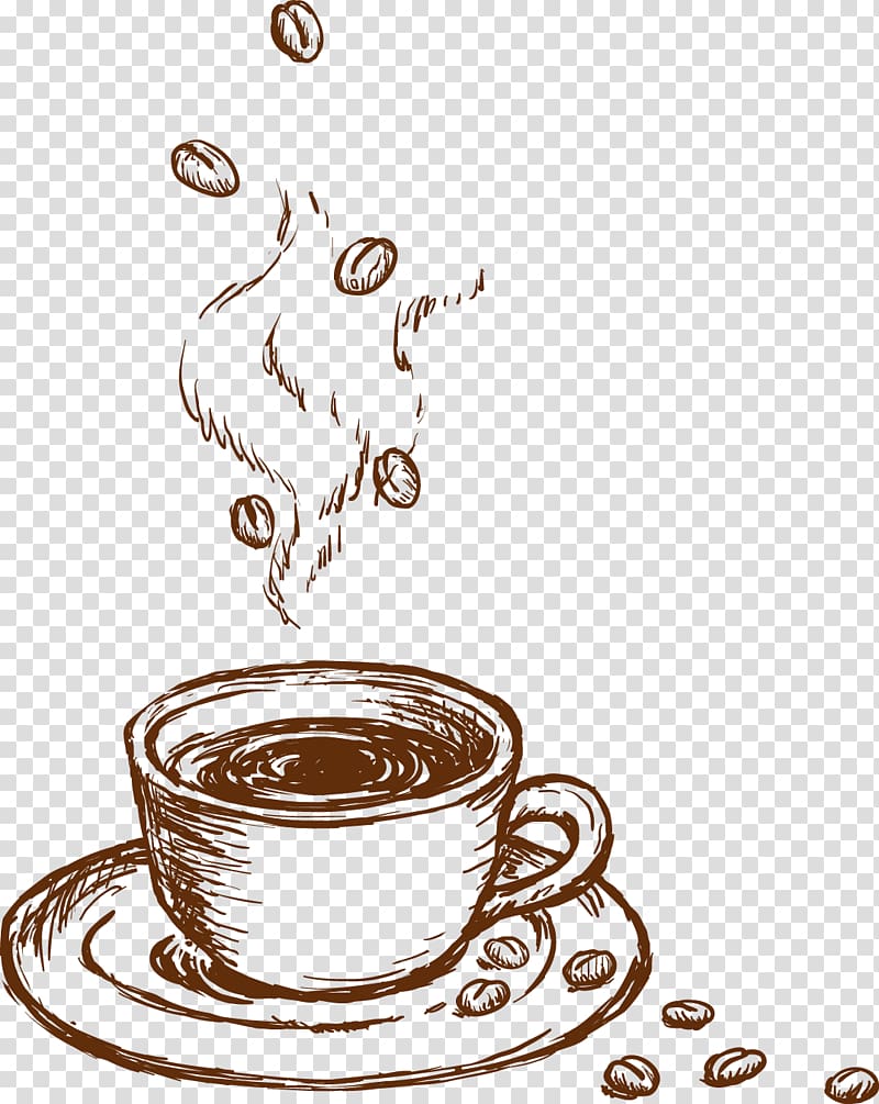 رسم القهوة PNG