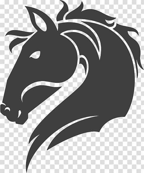 Friesian horse ، رسم توضيحي ، مادة اتجاه تصميم شعار على شكل حصان ، رأس ...