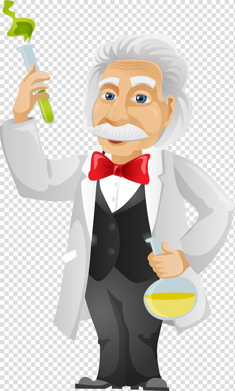 ألبرت أينشتاين ، كرتون ، علماء كبار السن ، تجربة كيميائية ، رجل رسوم