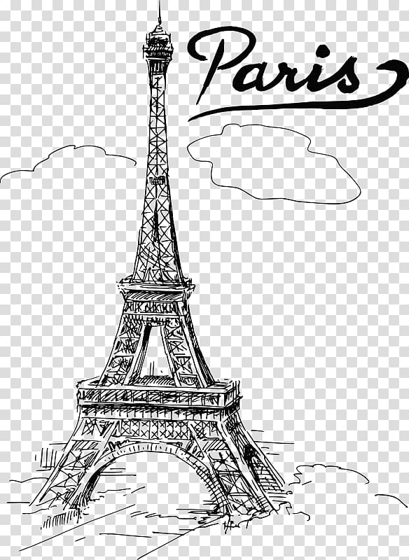 برج ايفل رسم تي شيرت ، ملف باريس PNG