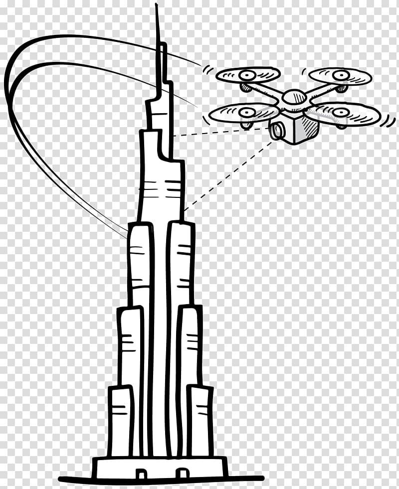 رسم برج خليفة بالرصاص