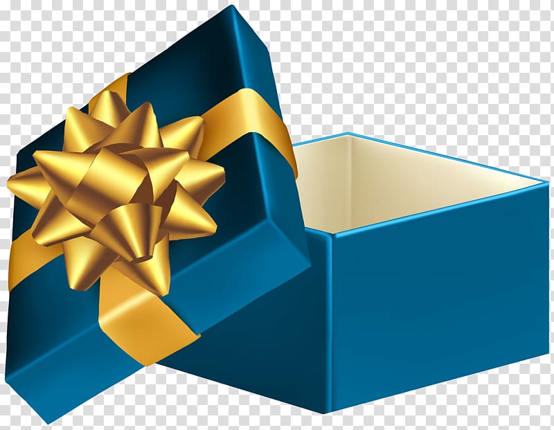 هدية ، الأزرق هدية مربع مفتوح PNG