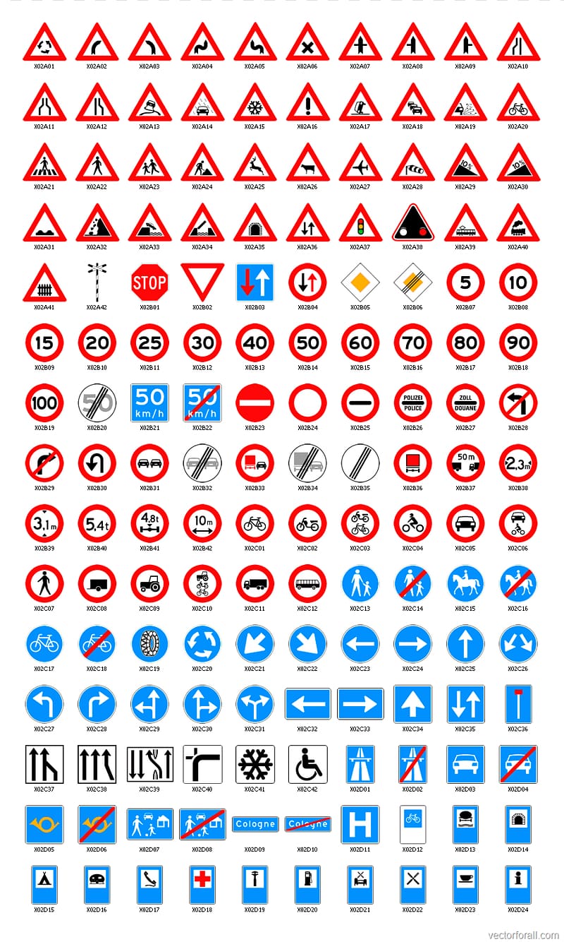 علامات اشارات المرور