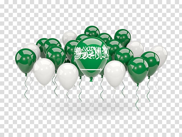البالون الأخضر والأبيض ، علم البالون ، المملكة العربية السعودية PNG