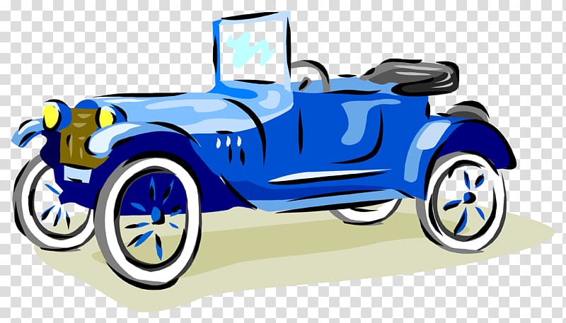الكرتون سيارة تصميم السيارات الكرتون رسمت سيارة كلاسيكية زرقاء