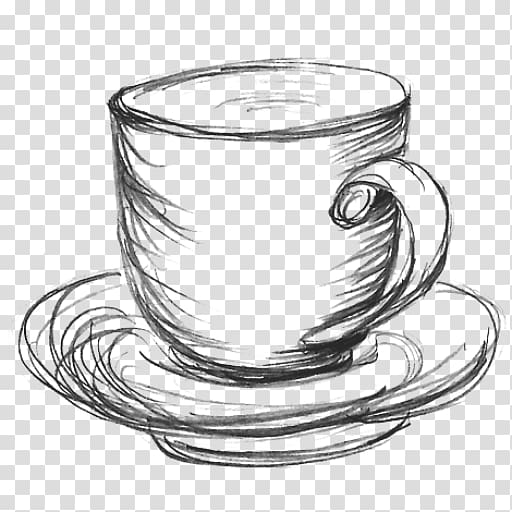 فنجان قهوة عربية رسم