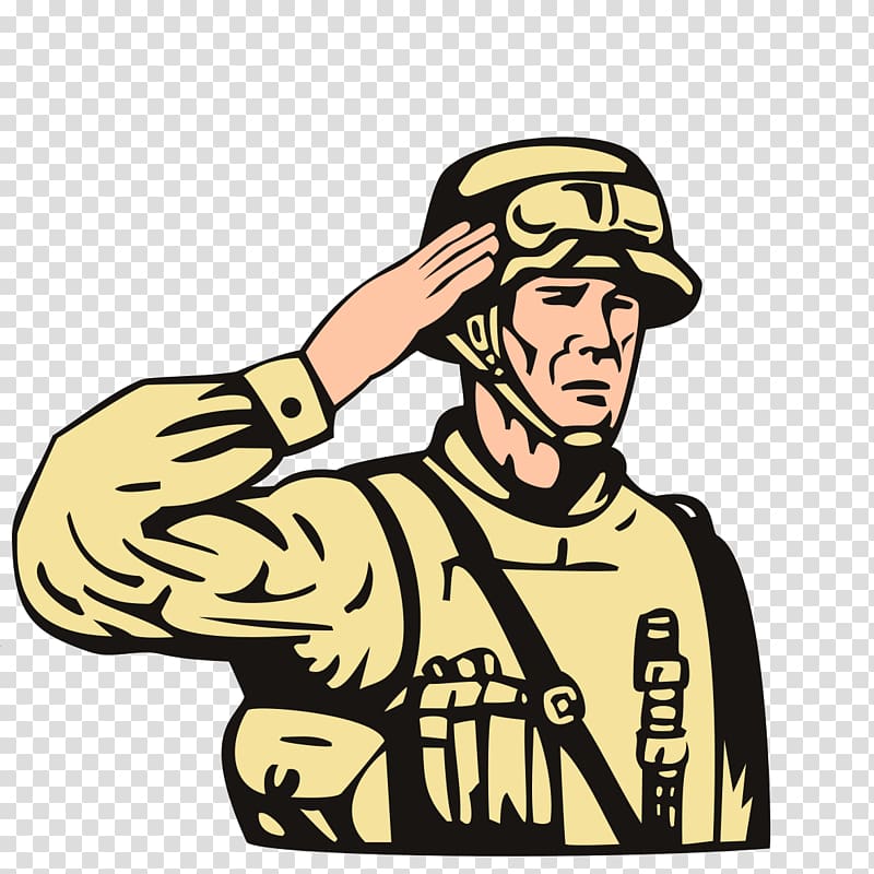 جندي تحية عسكرية رسم